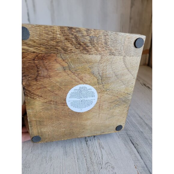 Unique sequin pumpkin bucket trick or treat Halloween wooden decor vintage - Picture 11 of 12